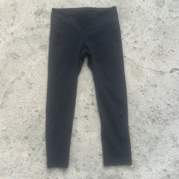 Lululemon Women's Pace Rival Black Crop 22" Leggings Size 4 - Picture 1 of 6